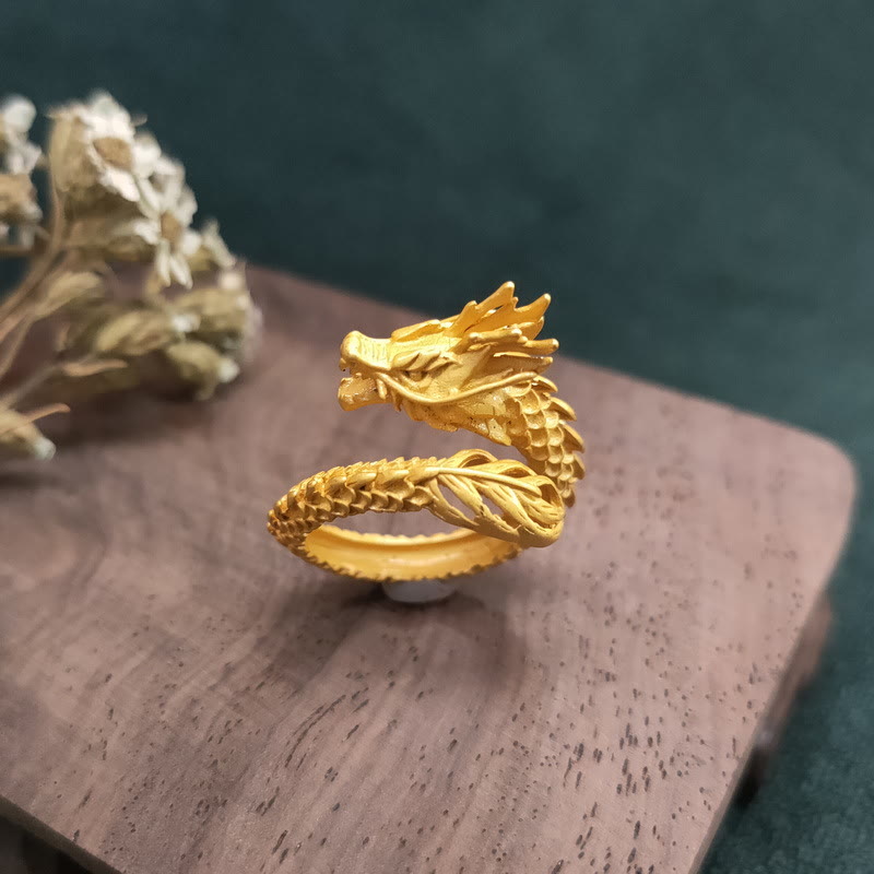 FREE Today: Protection Dragon Strength Adjustable Copper Ring Ring BS 1